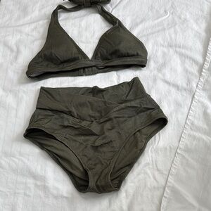 NWOT Olive Green Bikini Set